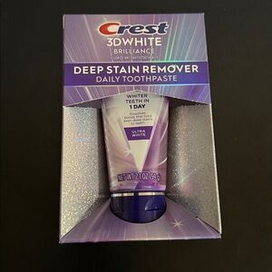 Crest 3D White Brilliance Deep Stain Remover Toothpaste - Purple and White